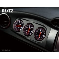 Blitz Racing Meter Panel - Black + Boost, Temp & Pressure Red SD Gauges - GT86 & BRZ