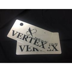 VERTEX Decorative Number Plate (Show Plate - Japanese Size) Pair - Chrome
