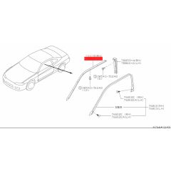 Genuine Nissan OEM LH Window Upper Weather Strip For Silvia S15 Spec S R 76871-85F00