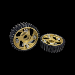 Brian Crower ADJUSTABLE CAM GEARS w ARP Fastener Bolts Gold Anodize For Honda B Series Pair
