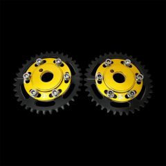 Brian Crower ADJUSTABLE CAM GEARS w ARP Fastener Bolts Gold Anodize For Nissan SR20DE[T] Pair