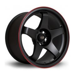 Rota GTR Alloy Wheel 17"x9.5" 5x114 ET30 Flat Black with Red Lip