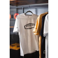 OS Giken Extra Motor Oil T-Shirt - White / Khaki