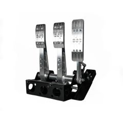OBP Motorsport Track-Pro V2 Floor Mounted 3 Pedal System, Angled Cradle Box - Silver