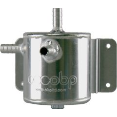 OBP Motorsport 0.5 Litre Round  Bulk Head Mount Oil Catch Tank   90mm x  90mm Dia, Drain Bung, Sight Tube, 13mm Inlet, Outlet & Breather
