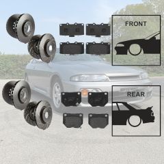 Front & Rear Brake Pads & Discs For Nissan Skyline R33 GTST 