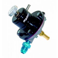 SYTEC SAR Regulator 1:1 (Black) fuel pressure regulator & Fitting 1 & Blue