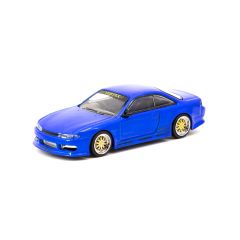 Tarmac Works 1/64 x VERTEX Nissan Silvia S14 Blue Metallic - GLOBAL64