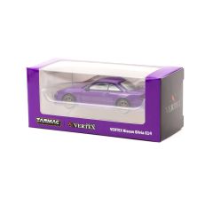 Tarmac Works 1/64 VERTEX Nissan Silvia S14 Purple Metallic - GLOBAL64