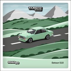 [PREORDER] Tarmac Works 1/64 Datsun 510 Light Green - Road64