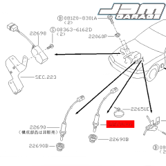 Genuine Nissan OEM Rear O2 Lambda Sensor For Skyline R32 GTR 22690-05U22