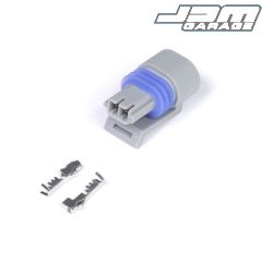 Haltech Plug and Pins Only - Delphi 2 Pin GM style Air Temp Connector (Grey)