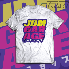 JDMGarageUK White T-Shirt Purple & Gold Womens - S M L XL