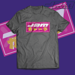 JDMGarageUK Grey T-Shirt Pink & Gold Womens - S M L XL