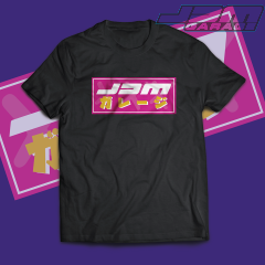 JDMGarageUK Black T-Shirt Pink & Gold Mens - S M L XL