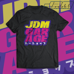 JDMGarageUK Black T-Shirt Purple & Gold Mens - S M L XL