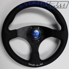 VERTEX Steering Wheel FLAT TYPE / BLUE 325mm