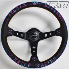 VERTEX Steering Wheel SPEED PINK/BLUE 330mm 90mm Deep